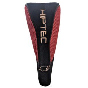 Hippo HipTec 1 Red Black Wood Headcover Zipper Embroidered Hippo Logo Padded